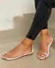 Sandals Runway Peep Toe Women Flat 2024 Elegent Zapatos Mujer Gladiator Hollow Slip on Chaussures Femme Plus taille 43