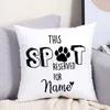 Almohada personalizada nombre personalización mascota reservada para gato perro cubierta personalizada decoración de perro mimado