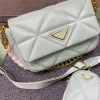 Designer Womens High quality leather sheepskin crossbody bag chain check messenger bag mini small square bag