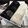Luxo Cashmere Sconhef Prind para mulheres Designers de marca macia e grossa Lã de lã Long Shap