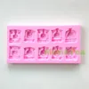 Baking Moulds Mom&Pea 0564 Cartoon Train Heads Shaped Silicone Mold Cake Decoration Fondant 3D