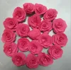 Dekorativa blommor en påse 200 ms handgjorda dia 3.5 cm tygduk rose konstgjord blomma för bröllop bukett dekoration diy hår accessoires