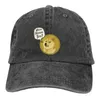 Ball Caps Cryptocurrency Art Multicolor Hat Peaked Women's Cap Dogecoin Moon Bro Personalized Visor Protection Hats