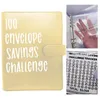 Wholesale 100 Envelope Challenge Binder Congly Challenge Sheets Event Notepad Pu Leather Binder Noteveles Money Money Mone