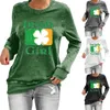 Hoodies للسيدات الأزياء غير الرسمية طباعة الأزهار جولة رقبة طويلة الأكمام أعلى قميص قميص قميص القطن