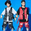 Sahne Giyim Çocuklar Caz Modern Dans Performans Kostümleri Kızlar İçin Gevşek Yelek Şortları Takım Sokak Giyim Erkek Hip Hop Giysileri DQS13202