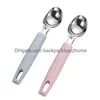 Fruit & Vegetable Tools Stainless Steel Ice Cream Scoop Tool Comfortable Anti-Ze Handle Icecream Spoon Stacks Gelatos Frozen Yogurt Fr Dhery