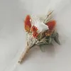 Decorative Flowers Small Floral Preserved Rose Wedding Corsage Dried Flower Gypsophila For Bridesmaid Guests Marriage Accessories DIY Craft