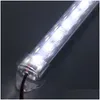 Светодиодные барные светильники 5630 Smd U Groe Light 72Leds/M Жесткая лента постоянного тока 12 В Жесткий с ПК Er Прямая доставка Освещение для праздника Dhw1S