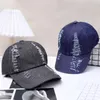 Bonés de bola unisex lavado denim boné de beisebol angustiado rasgado buraco chapéus ajustável snapback chapéu hip hop esporte para homens mulheres gorras