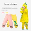 Raincoats 1-10 Years Old Children Raincoat Kids Boys Girls Waterproof Hooded Cartoon Dinosaur Baby Rainwear And Rain-proof Pant