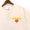 T-shirt da uomo a maniche corte di marca di moda allentata da strada stampata con ali della nuova terra primavera/estate