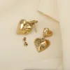 Boucles d'oreilles pendantes irrégulières en forme de cœur d'amour pour femmes, en acier inoxydable, assorties à une fille, de luxe, de styliste, accessoires de fiançailles, mode