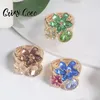 Clusterringen Cring Coco Flower Ring Accessoires Vrouwelijke Mode Emaille In Verstelbare Kristallen Sieraden Voor Vrouwen