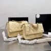 حقيبة مصممة حقيبة يد شانيلس الترفيهية الجلدية 19 سلسلة منسوجة كبيرة وصغيرة الرياح العطرية لانغج كيس كيس السلسلة