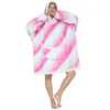 Одеяла, теплое одеяло из шерпы с капюшоном и рукавами, ультрамягкая флисовая толстовка, толстая зимняя фланелевая толстовка, домашний текстиль