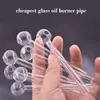 Tuyau de brûleur à mazout en verre le moins cher 4 pouces 10 cm de longueur tube transparent tabac herbe sèche brûlant des tubes transparents pointe d'ongle d'huile pour les plates-formes Bong Dab grand stock aux États-Unis