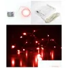 LED -strängar batteridrivna koppar Sier Wire Fairy Lights String 50LES 5M jul Xmas Home Party Decoration Seed Lamp ut DHCBO