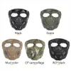 Halloweenowa szkielet Airsoft Mask Full Face Skull Cosplay Masquerade Party Mask Paintball Military Combat Game twarz ochrona Mas Y232p