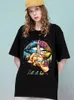 Dames T-shirts Fluister Woorden van Wijsheid Print Tops Dames Katoen Los overhemd Oversize Zomer Casual Ademend T-shirts Mode O-hals Kort