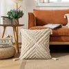 Pillow Wool Tufted Hand Made Tassel Geometric Cover Morocco Bohemian Nordic Style Living Room Sofa Decorative Case