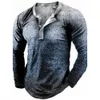 List Koszulka Henley Tshirts Gym Ubrania Mężczyźni Summervize Tshirt Tops Długie rękaw Vneck Streetwear Vintage Spring Pullover 240118