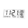 Wall Clocks Battery Powered Digital Clock Versatile Bedroom Desktop Adjustable Brightness Electronic Decor