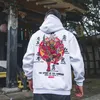 Hoodie Erkekler Hoodie Harajuku Sonbahar ve Kış Öğrencileri Büyük Boy Baskı Polar Kalın Rüzgar Hoodie Ceket