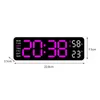 Wall Clocks Desk Clock With Temperature Digital Alarm Decor Modern For Home