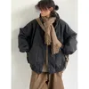 Inverno Retro Set Uomo Donna Addensato Caldo Leggero Parka Pantaloni larghi a gamba dritta Pantaloni cargo casual Abito unisex giapponese 240201