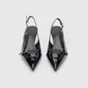 Buckle Punk Summer Heel Style High Stiletto Pointed Teen Sexy Fashion Dames Shoes Sandals Women Designers 240129 8405 828