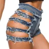 Shorts femininos sexy mulheres jeans rasgados saia de cintura alta para mulher verão gótico angustiado clubwear plus size curto mujer