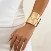 Bangle purui trendig stor geometrisk för kvinnor som öppnar breda tungmetall armband kvinnliga smycken bröllopsfest gåvor