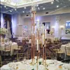 no candle)USe Led candle only Metal walkway stand For Wedding backdrop Centerpiece 8 lamps wedding props 436