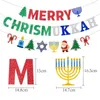 Décorations de fête, décorations de noël, drapeaux de Hanukkah, bannières de joyeux Chrismukkah