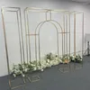 Party Decoration 1/2/3pcs 2024 Wedding Iron Screen Framework Stage Outdoor Decorative Flower Shelf Background Gilded Arch