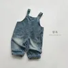 Baumwolle Tasche 2024 Frühling Herbst Kinder Overalls Junge Mädchen Lätzchen Denim Hosen Koreanische Jeans Kleinkind Tragen Kinder Kleidung Für 240124