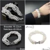 Braccialetti Beautif Bracciale con perle d'acqua dolce reali Braccialetti con fili a strati Mti da donna Regalo di compleanno femminile Consegna a goccia Dhuid