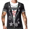 Camisetas para hombre, camiseta divertida de Navidad, camiseta para hombre con estampado muscular 3d, jersey de manga corta con cuello redondo, camisa de gran tamaño para hombre, informal Harajuku