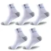 Skarpetki męskie 5 Pairs Sports Bamboo Fibre jesienne zima mężczyźni bawełniane skarpetki oddychające dezodoranty kostka plus size 38-47