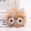 Owl Plush Keychain Imitation Rabbit Hair Ball Bag Pendant Pälsbil Pendant Tillverkare Lanyards Wholesale