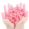 Disposable Gloves 100 Pcs Finger Cover Natural Rubber Non-slip Latex Cots Fingertips Protector Non-toxic Nail Tool