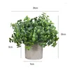 Decorative Flowers Artificial Plant Potted Green Leaf Bonsai With Pot For Party Decoration Office Desktop Living Room Ornament