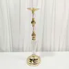 60 cm / 100 cm) Suprimentos de casamento Suporte de flor de cristal de metal dourado Decoração de mesa de casamento Peça central de acrílico peça central de casamento candelabro de cristal lâmpada de mesa 429