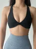 Bras Svokor Hermosa espalda Sports Bra Mujeres Colgando Cuello Ropa interior Elástico Fitness Chaleco Sexy Crop Top Sin anillo de acero Bralette delgado