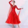 Sahne Giyim Üst düzey Özelleştirilmiş Balo Salonu Dans Yarışması Elbise 2024 Kadın Modern Standart Kostümler Büyük Salıncak Waltz