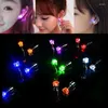 Boucles d'oreilles à tige lumineuses LED, 1 pièce, accessoires Flash coréens pour fête de noël pour femmes