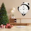 Wall Clocks Cute Panda Clock Family Bedroom Cartoon Decoration Children's Room Hanging Silent No Punch