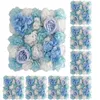 Dekorativa blommor 35x35cm Silk Rose Artificial Flower Wall Panel med hortensia Peony för bakgrund Hemparti Bröllopsdekoration