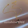 Pendant Necklaces four leaf clover necklace womens gold pendant for women letter titanium steel jewelry girl best wedding gifts for parties gold chain designer